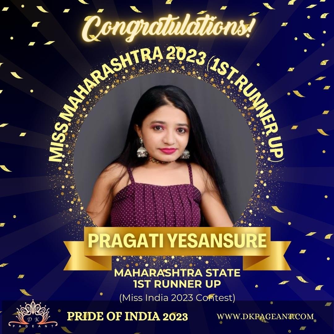 “Pragati Yesansure: A Beacon of Grace – Miss Maharashtra 2023 1st Runner-Up”