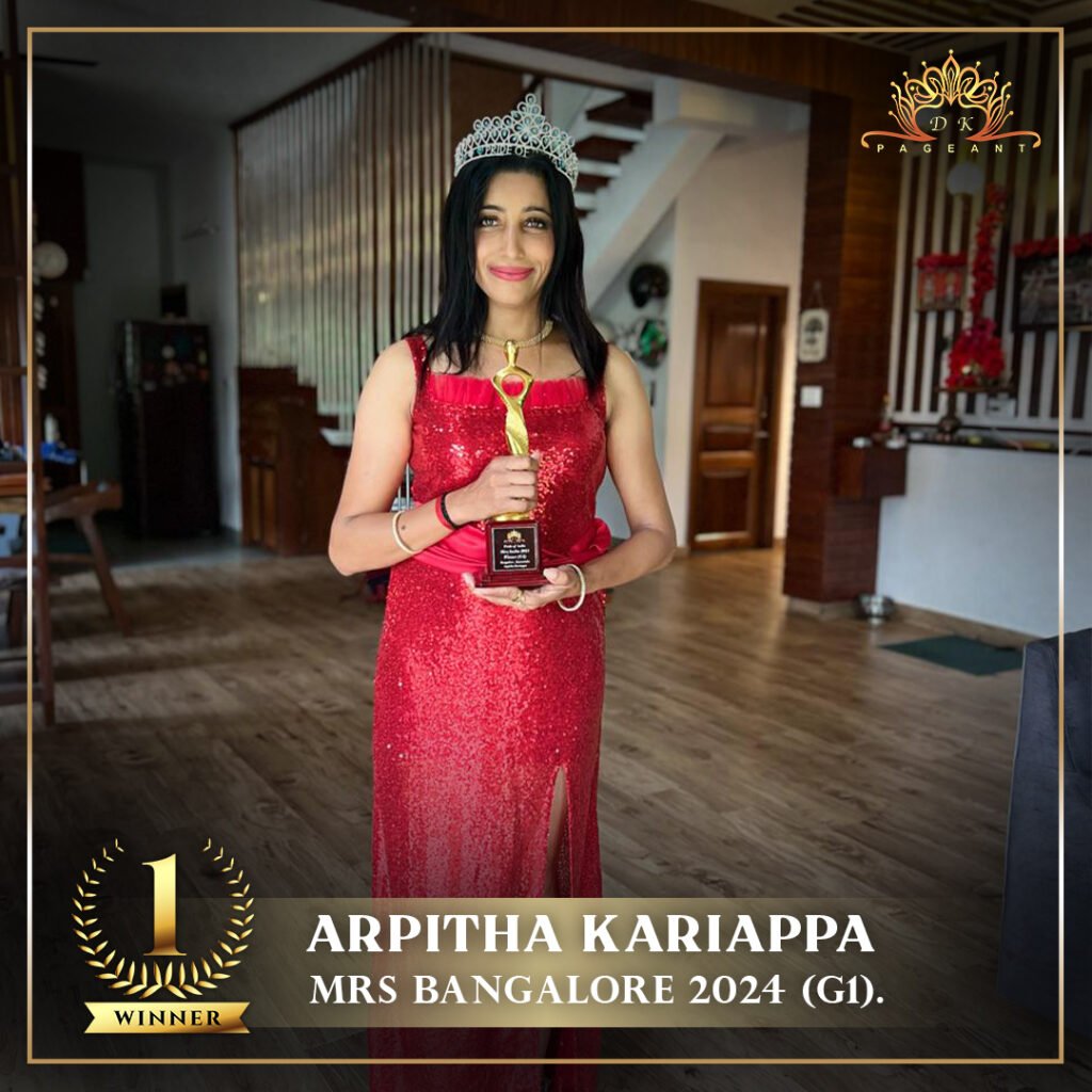 Mrs Bangalore 2024 Winner Arpitha Karippa G1